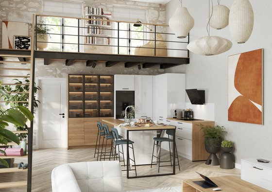 Cocinas de madera blanca