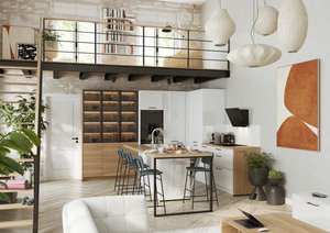 Cocinas de madera blanca