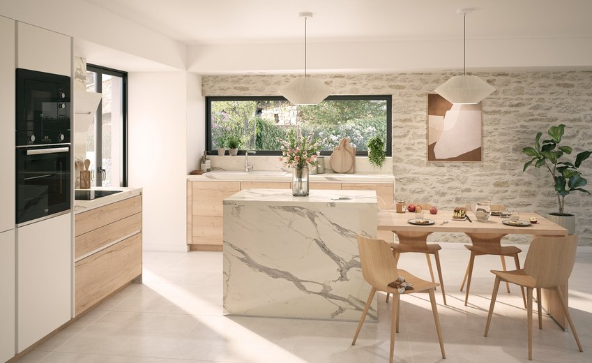 Cocinas de porcelana blanca ixina